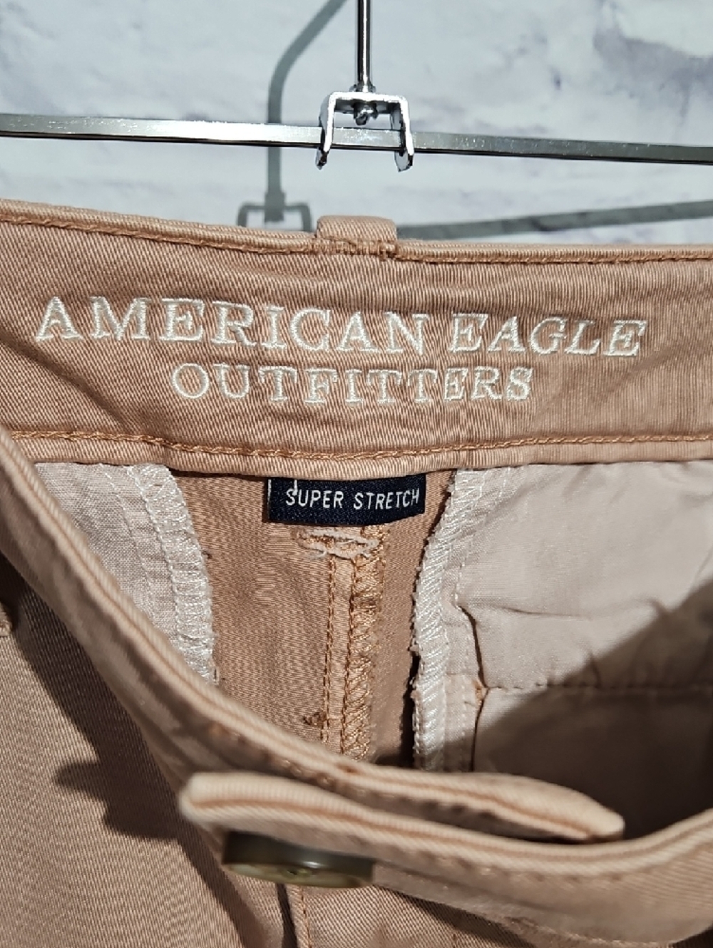 American Eagle Outfitters Blush Tan Women's Cotton Shorts AEO Twill - Picture 6 of 8